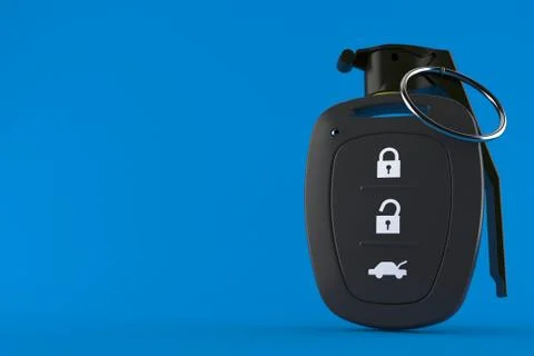 Car remote key with hand grenade fuse Illustrazione stock