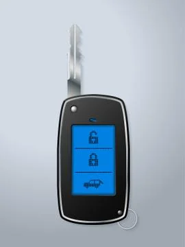 Car remote key with touchscreen Stock Illustration