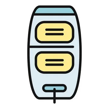 Car remote smart key controlling vehicle access Stock Illustration
