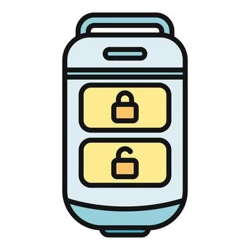 Car remote unlocking and locking security system Stock Illustration