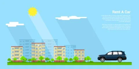 Car for rent Stock Illustration