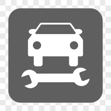 Car Repair Rounded Square Button Stock Illustration