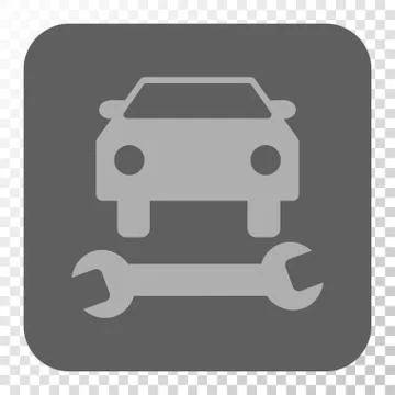 Car Repair Rounded Square Button Stock Illustration