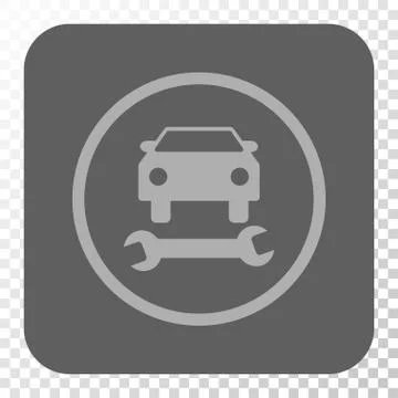 Car Repair Rounded Square Button Illustrazione stock