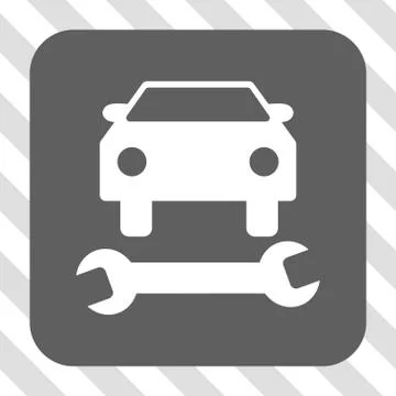 Car Repair Rounded Square Button Illustrazione stock
