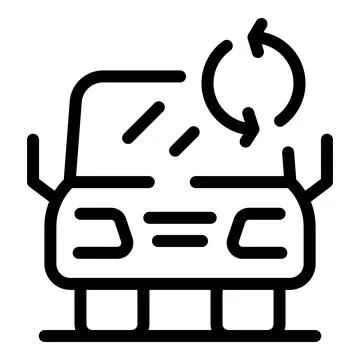 Car repeating cycle indicating continuous vehicle usage 스톡 일러스트