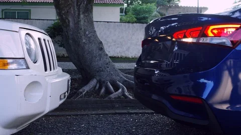 Car reverse parking Stock Footage 93661853