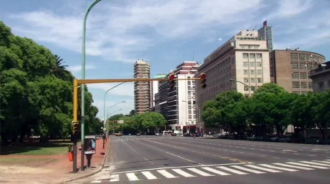 Car ride in Buenos Aires Stock Footage 518341