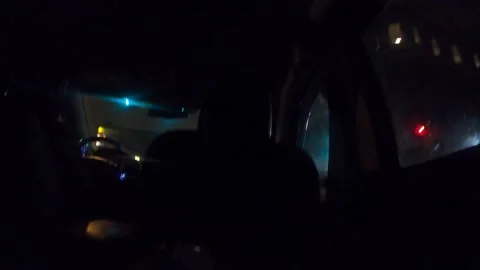 Car ride at night Stock Footage 226689585