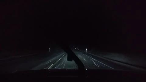 Car ride at night Stock Footage 243499962