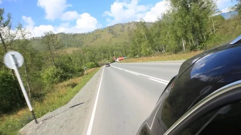 The car rides on the road Stock-Footage 71547231