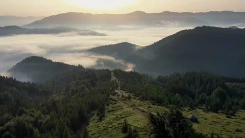 The car rides on the rod between the mountains Stock Footage 176552659