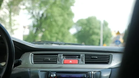 Car rides on rough roads Stock Footage 89293782