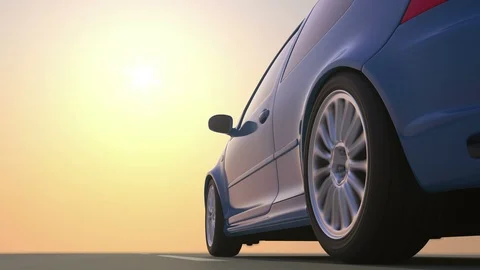 Car on the Road, Beautiful Background 스톡 동영상 90077828