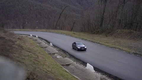 Car on the road Stock Footage 227164579