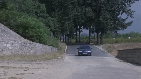 The car on the road Stock Footage 235279497