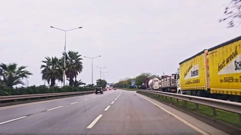 Car on the road Stock Footage 277159091