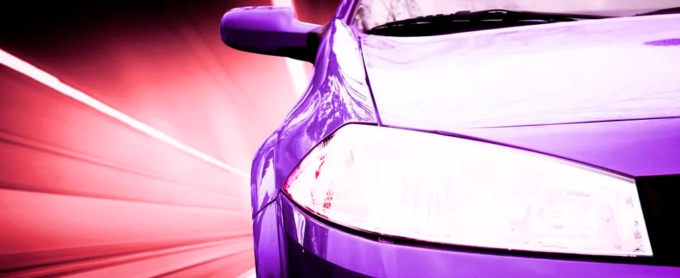 Car on the road. Stock Illustration