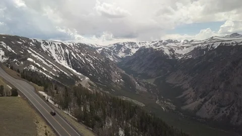 Car on road in the mountains Stock Footage 166276115
