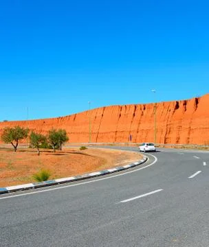 Car on a road scene Stock Photos