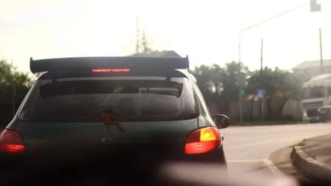 Car, Road, Sun rays 스톡 사진