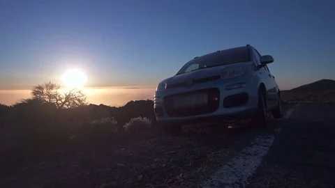 Car On The Roadside Stock Footage 71914693