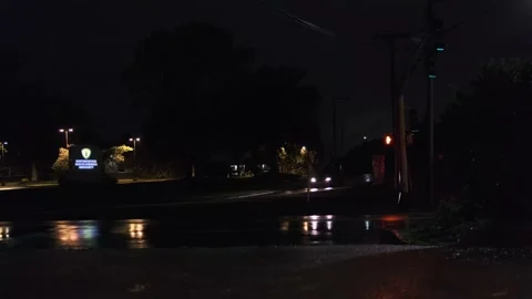 Car rolling by with thunder 動画素材 202040796