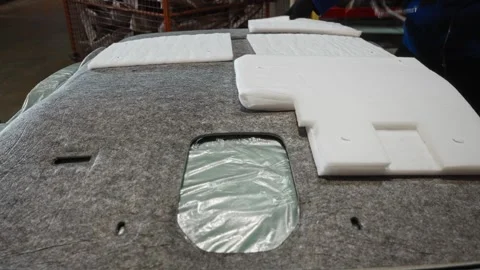 Car Roof Assembly, Workshop Fitting And Sealing Process, Alignment And Stock Footage 324789411