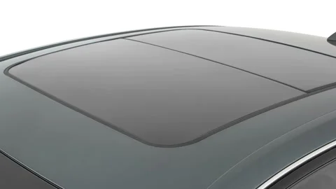 Car roof window close up in studio Phantom Gray Metallic 2017 Cadillac CTS-V Stock Footage 159936902