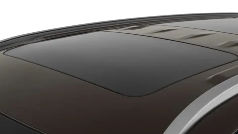 Car roof window close up in studio Sierra Burgundy 2020 Hyundai Palisade Limited Stock Footage 160084564