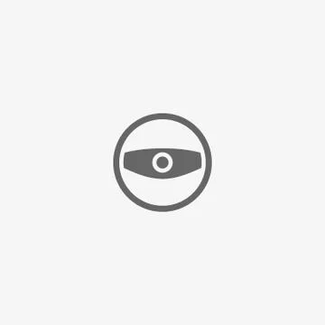 Car rudder vector icon Stock Illustration
