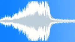 Car rumbles w noisy muffler and speeds down city streetSound Effect
