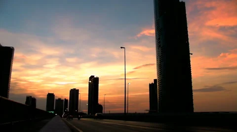 Car running to city Stock Footage 37793878