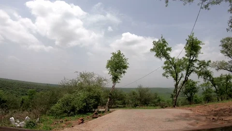 The car is running on a hill road Stock-Footage 112585326