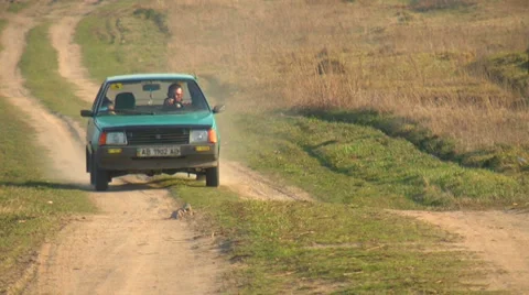 Car On Rural Road Stock Footage 38747568