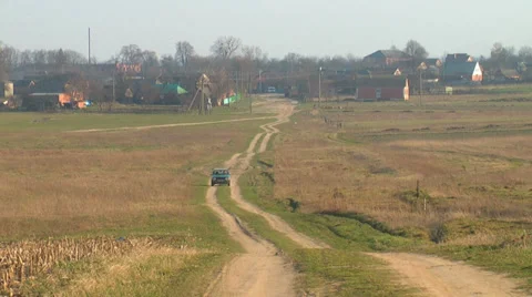 Car On Rural Road Stock Footage 38747818