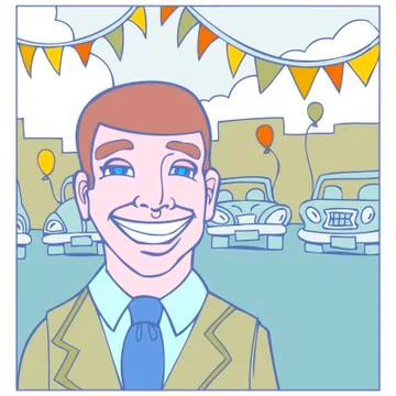 Car salesman Illustrazione stock