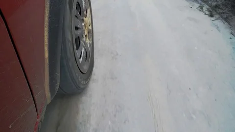 Car on sandy road Stock Footage 128077740