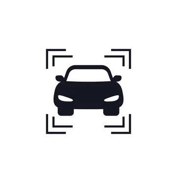 Car scan icon on white Stock Illustration