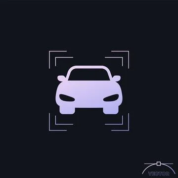 Car scanning icon with a gradient Stock Illustration