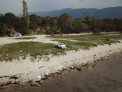 Car by the sea Stock Footage 80794558