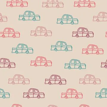 Car Seamless pattern Stock Illustration