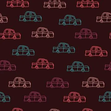 Car Seamless pattern Illustrazione stock