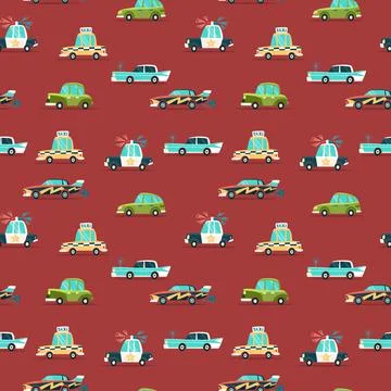 Car seamless pattern. Stock Illustration