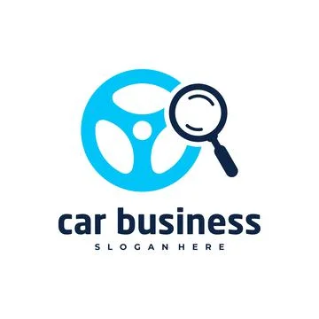 Car search logo vector template, Creative car logo design concepts Stock Illustration