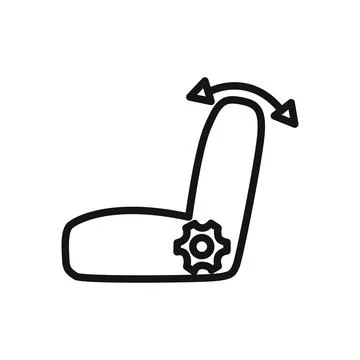 Car seat adjustment icon linear vector graphics sign Stock Illustration