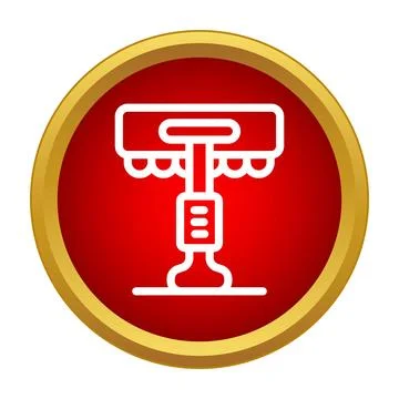 Car seat climate control vector button icon Illustrazione stock