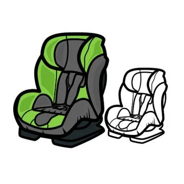 Car Seat Stock Illustration