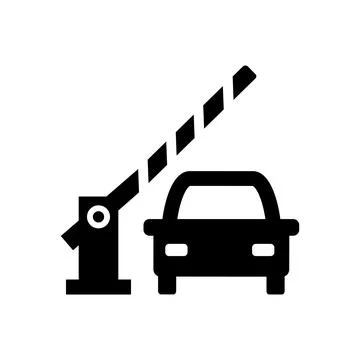 Car security barrier gate vector icon Stock Illustration