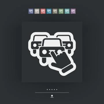 Car selection icon Illustrazione stock